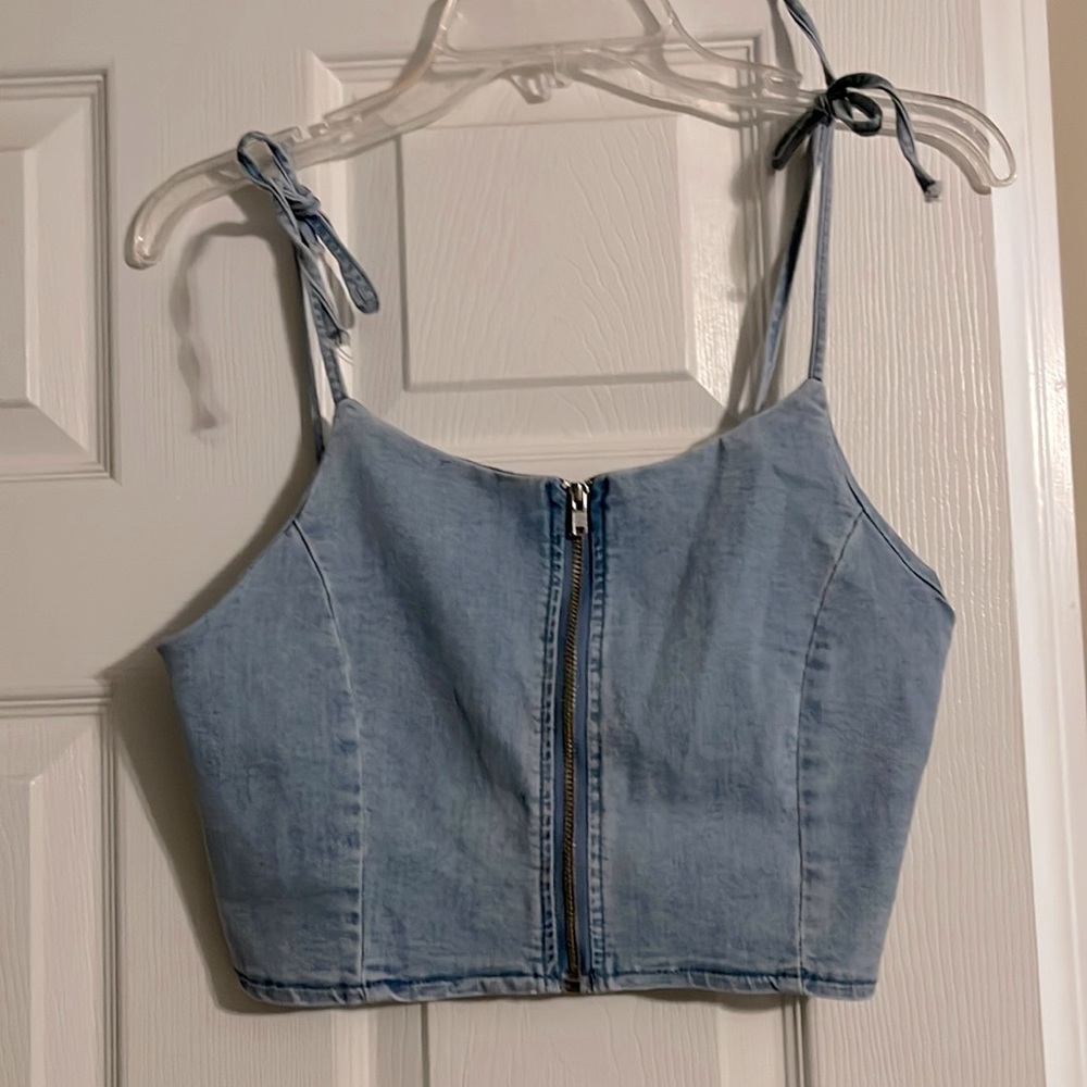 Jean crop top from SHEIN